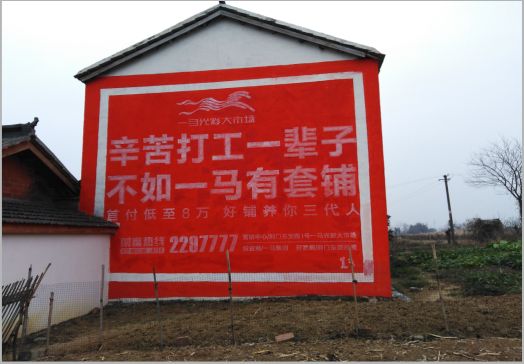东兰一马光彩墙体广告