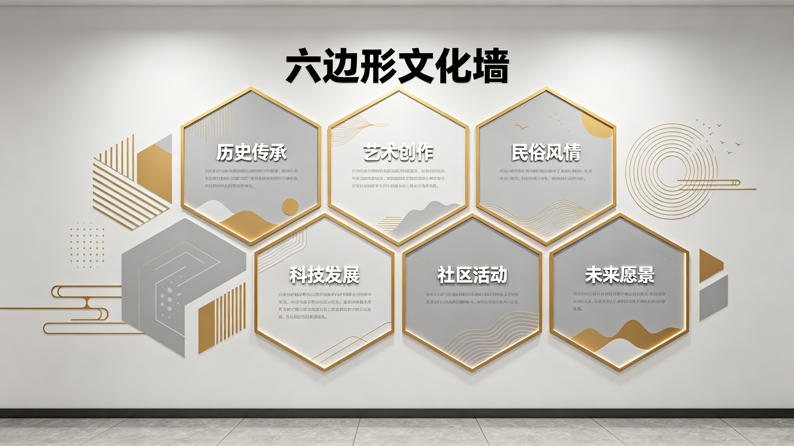 东兰企业文化墙 | 六边形信息美学